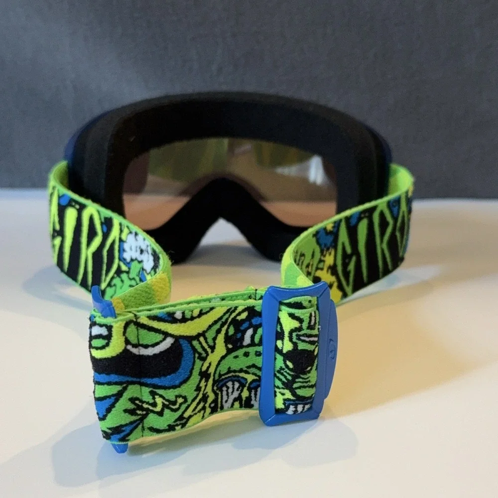 Giro Grade‎ Ski Goggles Boys Blue Green Black Amber Lens Graphic Strap